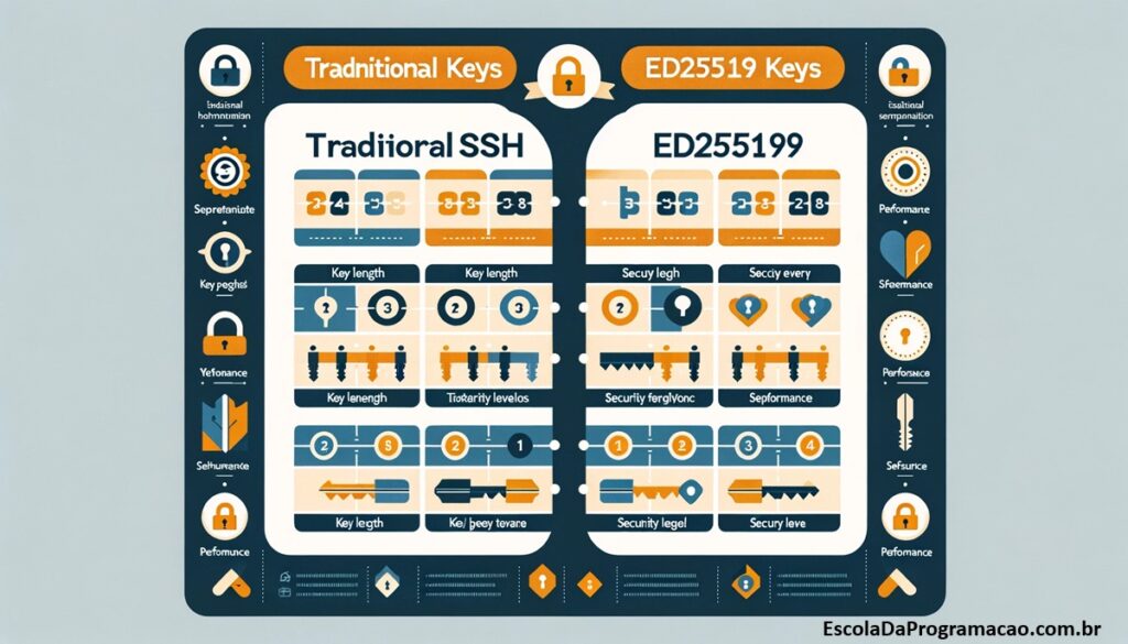 Comparativo de chaves SSH