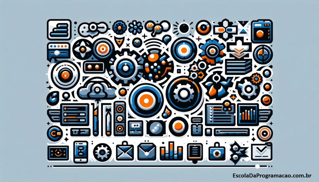 Uma imagem mostrando ícones de ferramentas populares de Integração Contínua como Jenkins, Travis CI, GitLab CI, e CircleCI. O design será moderno e alinhado com o tema tecnológico do artigo.